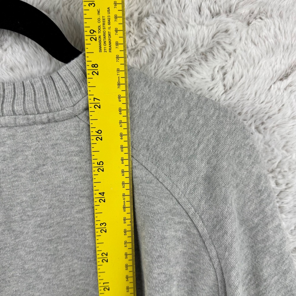 Aerie Sweatshirt Womens Medium Gray Raglan Sleeve Ribbed Trim Oversized Pullover - Picture 11 of 13
